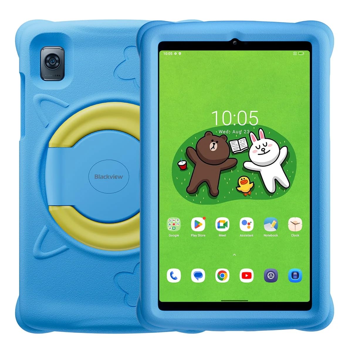 Blackview Tab 60 Kids - Tablet táctil para niños (Pantalla de 8,68", 4 GB RAM + 128 GB ROM), Unisoc Tiger T606, cámaras de 5 MP + 8 MP, batería de 6050 mAh, Color Azul