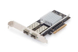DIGITUS SFP 2 Port 10 g PC/Express Tarjeta Intel jl82599es Chip Juego Optical y Copper Module, DN-10162