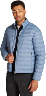 Tommy Hilfiger Cazadora acolchada Packable Frecycled Jacked Relaxed Fit, Azul (Brisk Blue), L