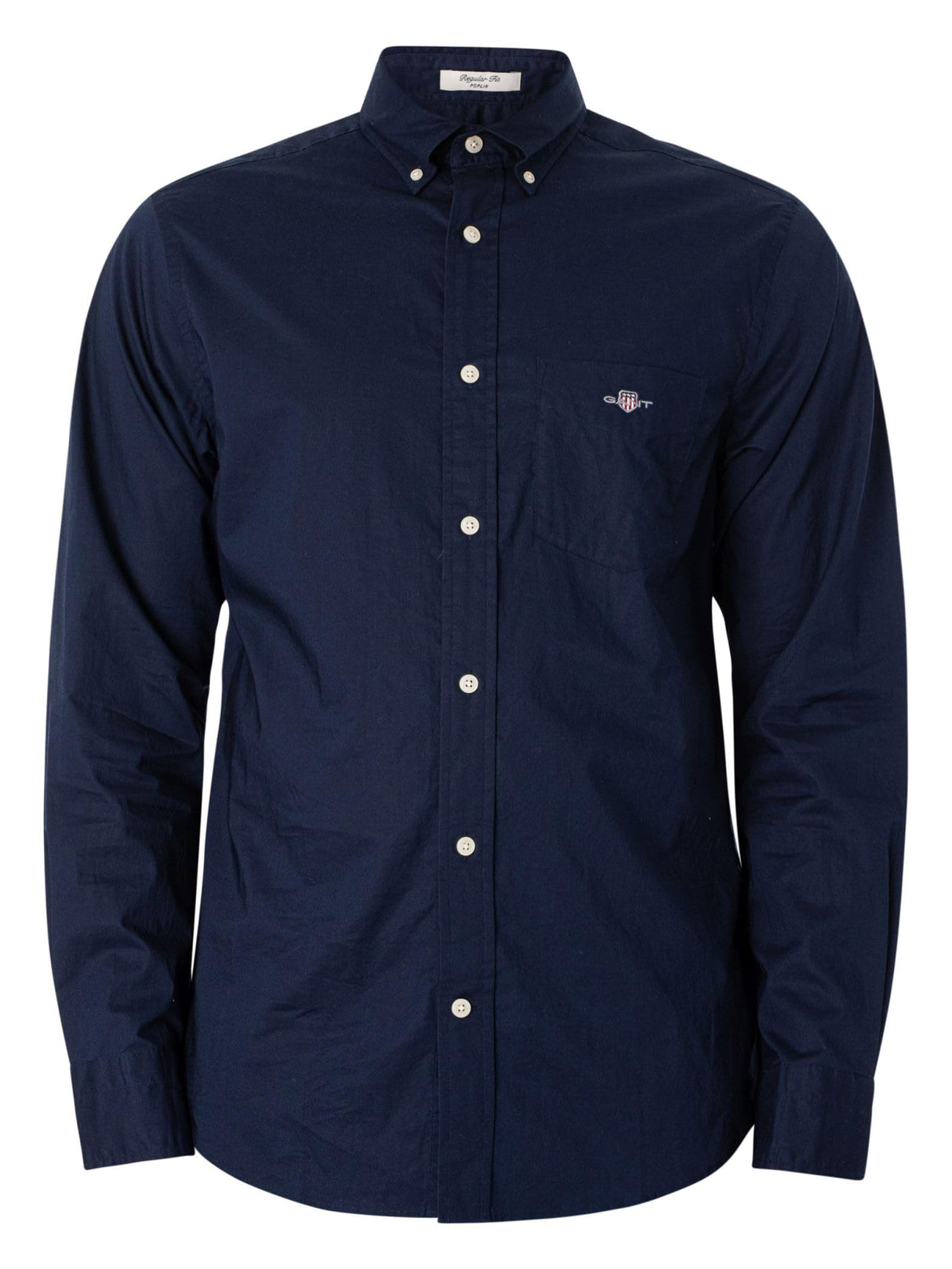 GANT Reg Poplin Shirt Camisa de Vestir, Marine, L para Hombre