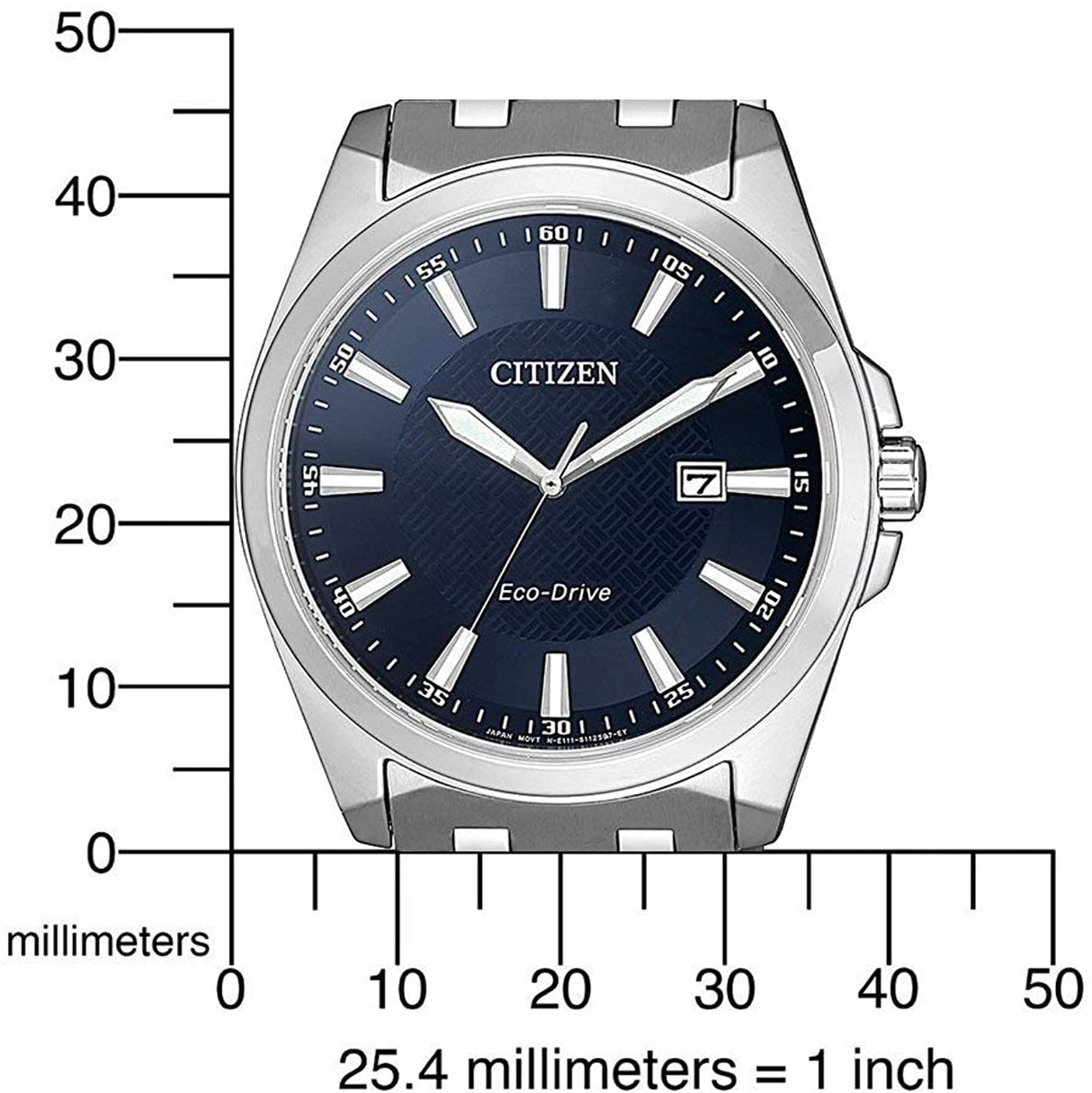 Citizen Reloj Analógico para Hombre de Cuarzo con Correa en Acero Inoxidable BM7108-81L
