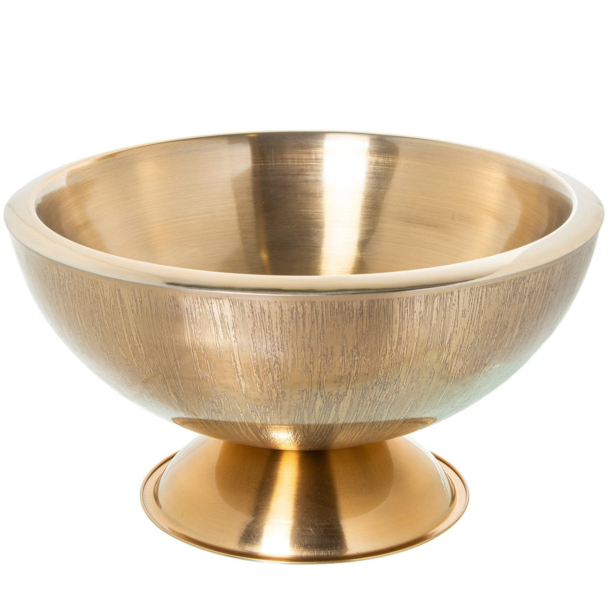 DRW Cuencofriador de Botellas de Acero Inoxidable Oro Mate Irregular 43x43x23 cm
