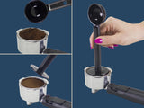 beper P101CAF100 Cafetera Espresso Duetta, 1100W, Compatible con monodosis y café en polvo, Cafetera con brazo de salida doble, 15 bar, Calienta tazas, vaso medidor y prensador incluidos, Negra