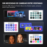 Elgato Stream Deck MK.2 – Controlador de estudio USB, 15 teclas macro, activa acciones en apps y software como OBS, Twitch, YouTube y otros, funciona en Mac y PC