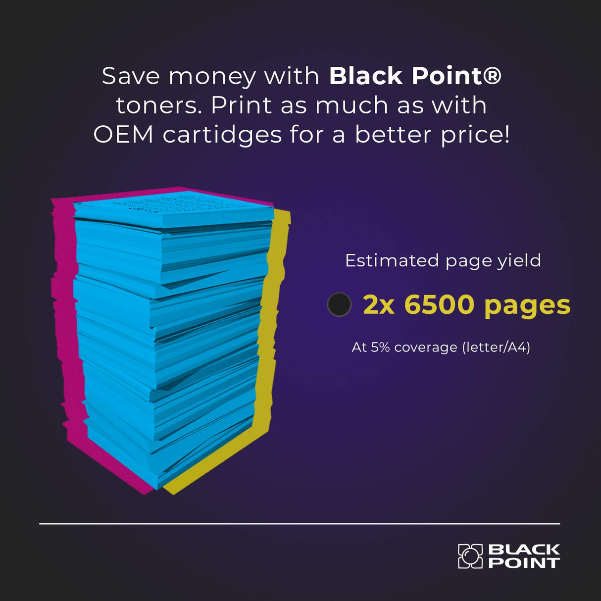 BLACK POINT Juego de 2 Cartuchos de Tóner Premium para TN-423BK TN-423 TN423BK TN-421BK TN421 TN421BK - Negro para MFC-L8690CDW MFC-L8900CDW DCP-L8410CDW HL-L8260CDW HL-L8360CDW DCP-L8410CDN L8690CDW