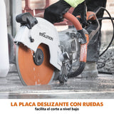 Evolution Power Tools - Sierra para hormigón de 300 mm R300DCT+ motor de 2400 W, sin gasolina, corte de 115 mm, incl. hoja de diamante prémium, tronzadora