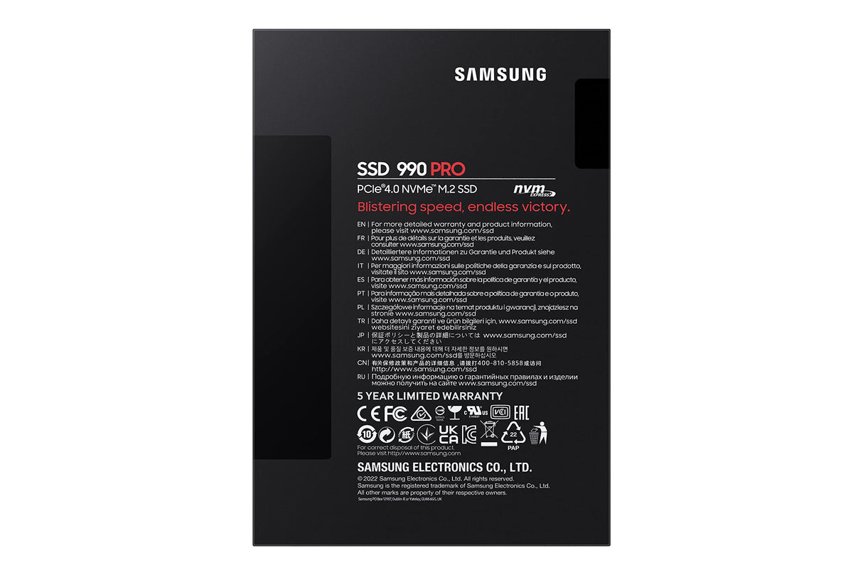 SAMSUNG SSD Memoria Interno 990 Pro 2TB NVME