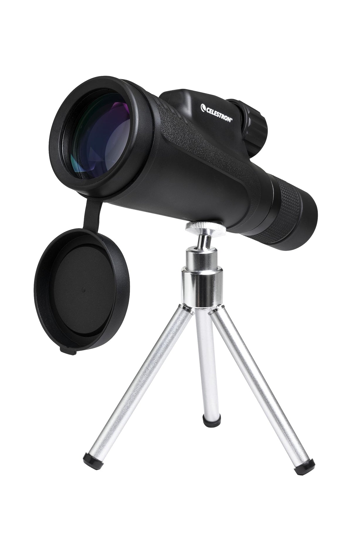 Celestron 72373 Outland X Monocular Resistente al gua 10-30x50 mm con trípode, paño Limpieza, Tapas oculares y Funda - Carcasa Resistente, Prisma BaK-4 y óptica con Revestimiento múltiple, Negro