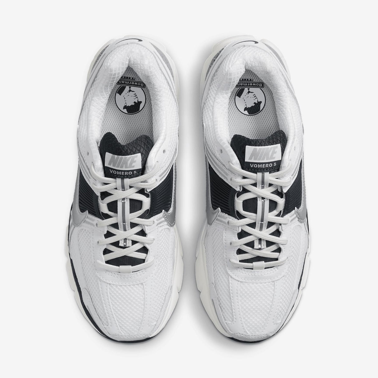 NIKE Zoom Vomero 5, Sneaker Mujer, White Metallic Silver Armory Navy Sail, 42 EU