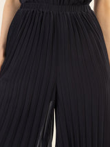APART Fashion Plisseehose Pantalón, Noche Blue-Multicolor, 36 Mujeres