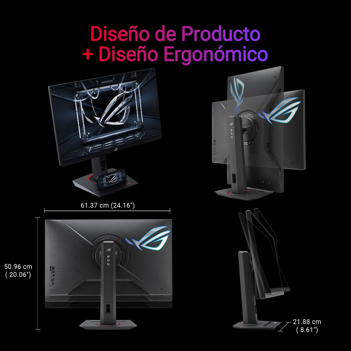 ASUS ROG Strix XG27ACMG - Monitor Gaming USB Tipo-C de 27 Pulgadas, 2560x1440, 270 Hz OC, 1 ms (GTG), Fast IPS, ELMB Sync, G-Sync, DisplayWidget Center, Soporte para trípode, HDR, Aura Sync