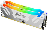Kingston Fury Renegade DDR5 RGB Plata - Blanco XMP 48GB (2x24GB) 8800MT/s CL42 CUDIMM Memoria Gamer para Ordenadores de sobremesa Kit de 2 - KF588CU42RWAK2-48