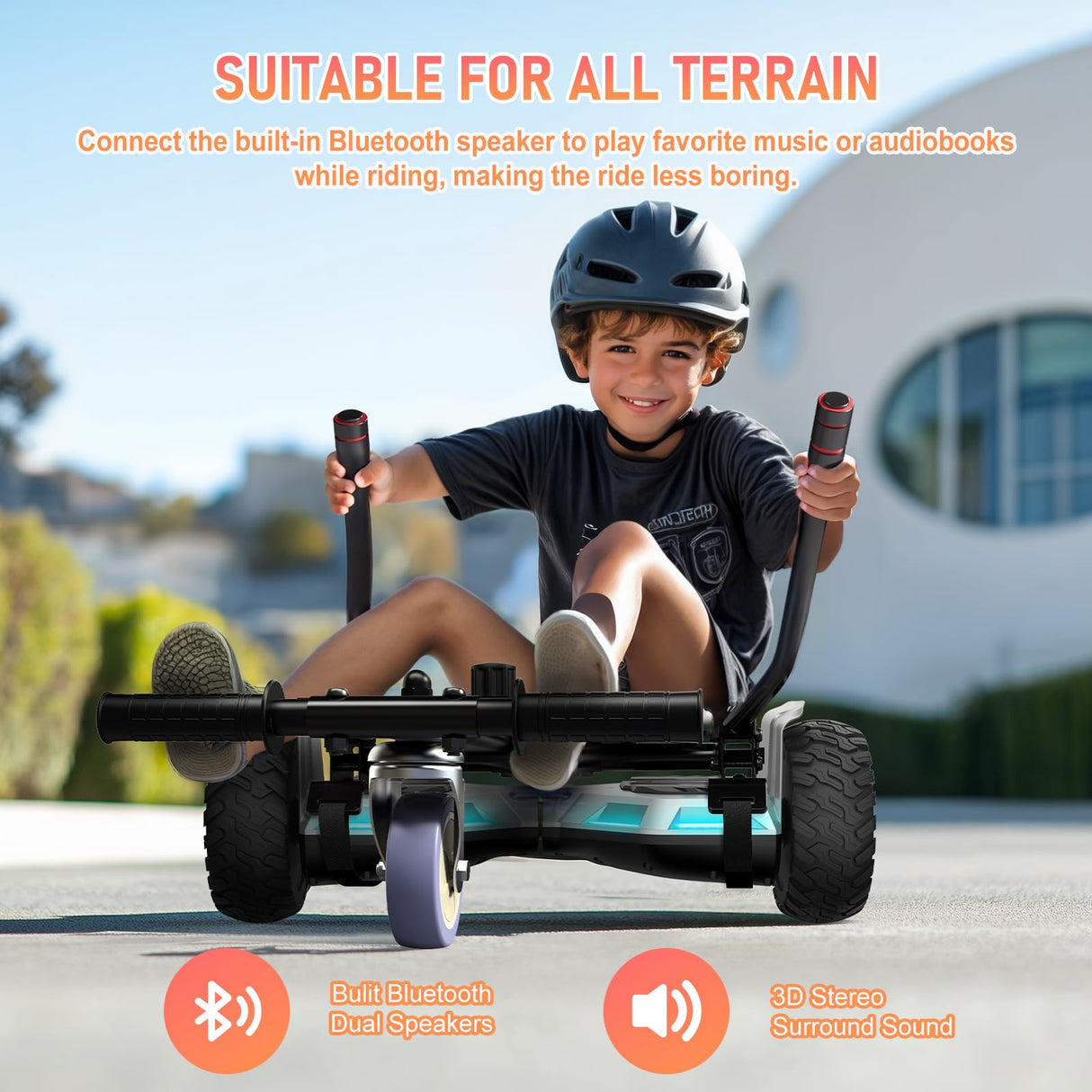 SISIGAD Hoverboard SUV y Kart,con Bluetooth, Hoverboards Todo Terreno 8.5" Hummer, Mejor Regalo para Niños