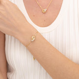 BOSS Jewelry Pulsera para Mujer Colección LIVE PRECIOUS en Oro Amarillo Claro con Anillos Entrecruzados y Cristales - 1580757