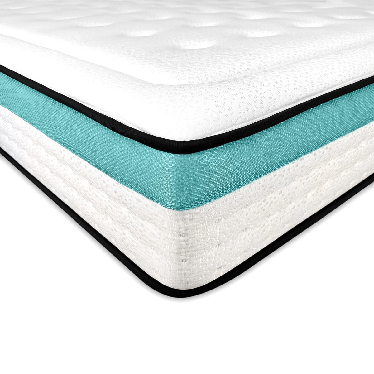 amuéblate online - Colchón viscoelástico 180x200 cm, Flow Nature Multicapa, Altura 24 cm, Firmeza Media/Alta, Tratamiento antiácaros, antibacterias e hipoalergénico. Fabricado en España