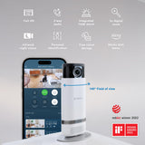 Bosch Smart Home Cámara Interior Eyes II, cámara de vigilancia WiFi para Interiores, Compatible con Amazon Alexa