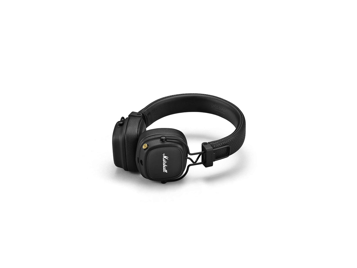 Marshall Auriculares supraaurales Bluetooth Major IV, inalámbricos, plegables, más de 80 horas de reproducción inalámbrica, negros