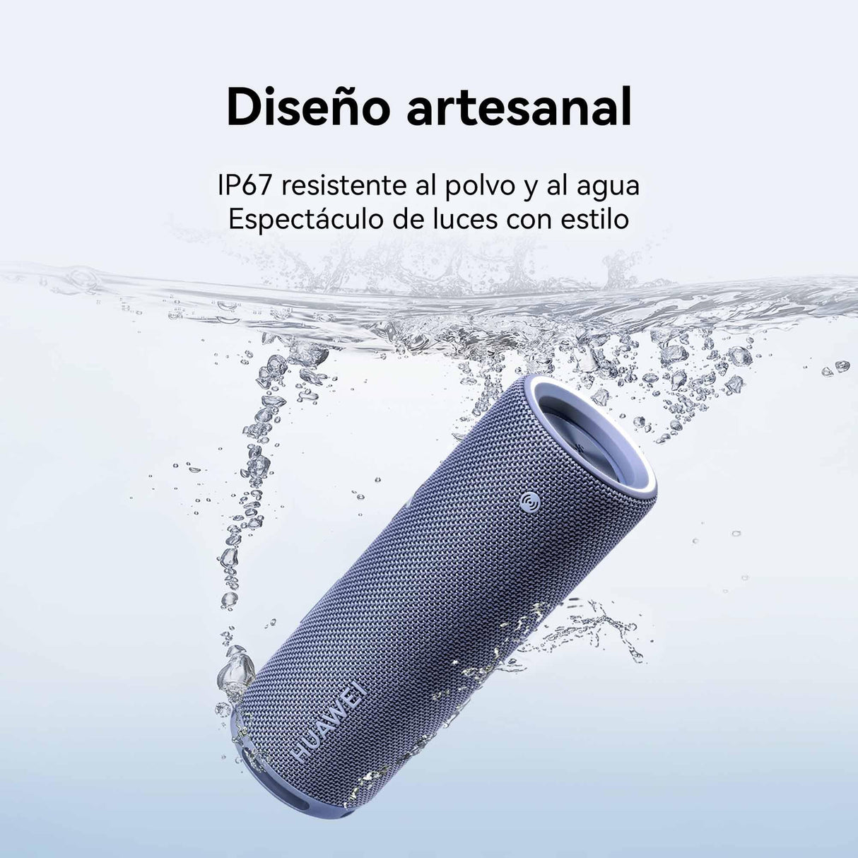 HUAWEI Sound Joy 2, Altavoz Bluetooth Portátil, Sistema Sound de Cuatro Unidades, Reproducción de 26 Horas, Resistente al Agua IP67, Agitar para Estéreo, Espectáculo de Luces con Estilo, Azul