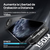 SYNCO Kit de 2 Micrófonos de Solapa Inalámbricos para iPhone 14/13/12/11/SE, P2XL Micrófonos Inalámbricos Profesionales para TikTok, Youtube, Streaming, Vlog, Micrófono-Solapa-Inalámbrico-iPhone