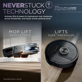 Shark PowerDetect Robot Aspirador y fregona 2 en 1, NeverTouch 30 días autovacía y autorecargable, con navegación 3D y LiDAR, NeverStuck Obstáculo Bypass, WiFi/App/Alexa, Negro RV2800YEUK