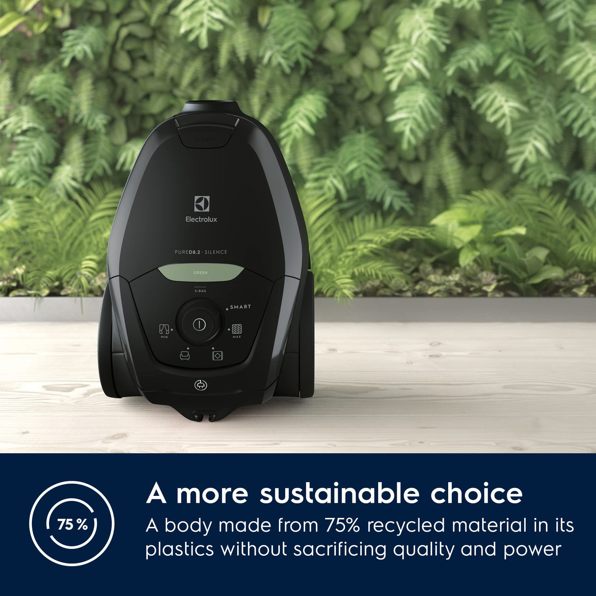 Electrolux PD82-GREEN Aspiradora con bolsa, potencia máx. 600 W, sistema de aspiración AeroPro, 2 cepillos, accesorio 3 en 1, color negro