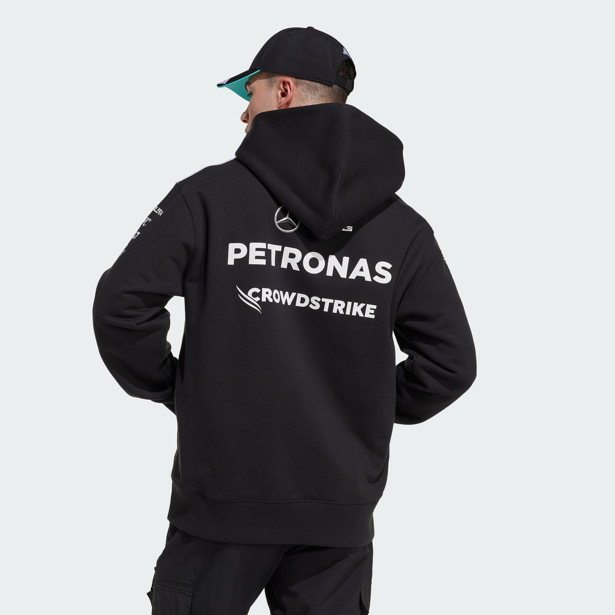 Adidas Hombre Mercedes - AMG Petronas Formula One Team Team Hood Men, Black/White, M