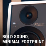 ONKYO Creator Series GX-30ARC Powered Speakers, White - 4" woofer, HDMI ARC, USB/C, Line/Phono, Optical Ports, Bluetooth 5.3 Audio connectivity