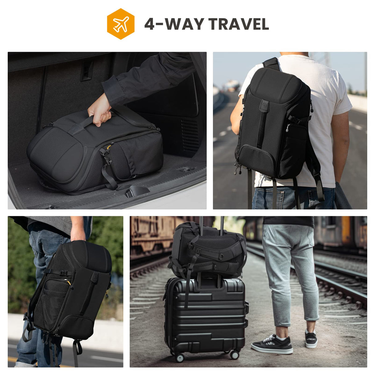TARION Mochila para cámara - Mochila impermeable para cámara Mochila para cámara Mochila grande para fotografía Acceso lateral con compartimento para computadora portátil de 15,6 pulgadas
