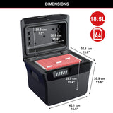 Master Lock FHW40300EURHRO Caja Fuerte Portatil Ignifuga y Impermeable Combinación Xlarge 18.5 L Adecuada para A4 Documentos, Dispositivos Electrónicos, Soporte Multimedia, Pequeños