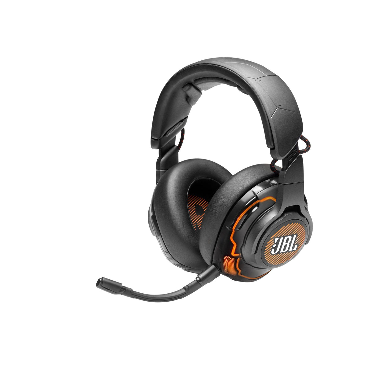 JBL Quantum ONE Auriculares para gamers con tecnología QuantumSPHERE 360 y sensor de movimiento de cabeza, diseño llamativo, compatible con PC, Playstation y Xbox, negro