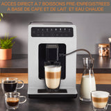 KRUPS Evidence Eco-Design, Cafetera automática, 7 bebidas preestablecidas, Cappuccino, Expresso, Bebidas lácteas, Sistema One-Touch, Hecho en Francia, Nube, Metal, YY4660FD