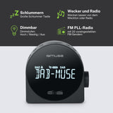 MUSE M-185CDB - Radio Digital para Reloj Dab+, Alarma Dual