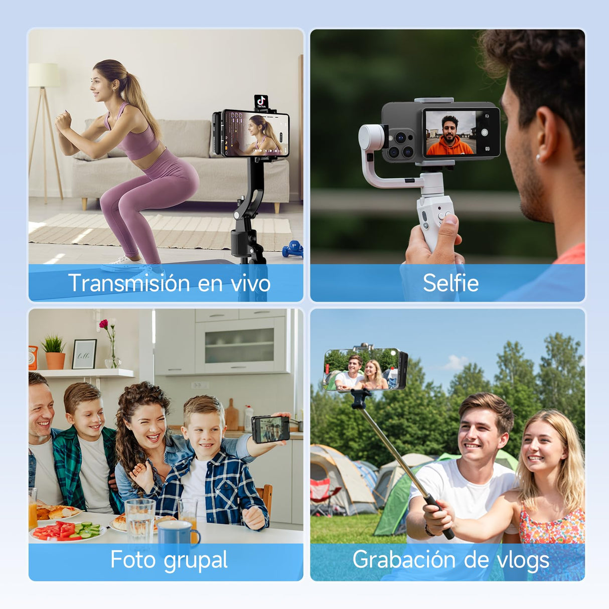 Pantalla de Monitor de Selfie para Teléfono, Rollei Easy Creator Selfie Monitor 3,97" Compatible con iPhone y Android para TikTok Live Streaming Vlog Negro Vlog-Selfie-Monitor-Pantalla-Magnética