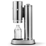 Aarke Carbonator Pro, Máquina para hacer Agua con Gas, con Botella de Vidrio, Acabado en Acero