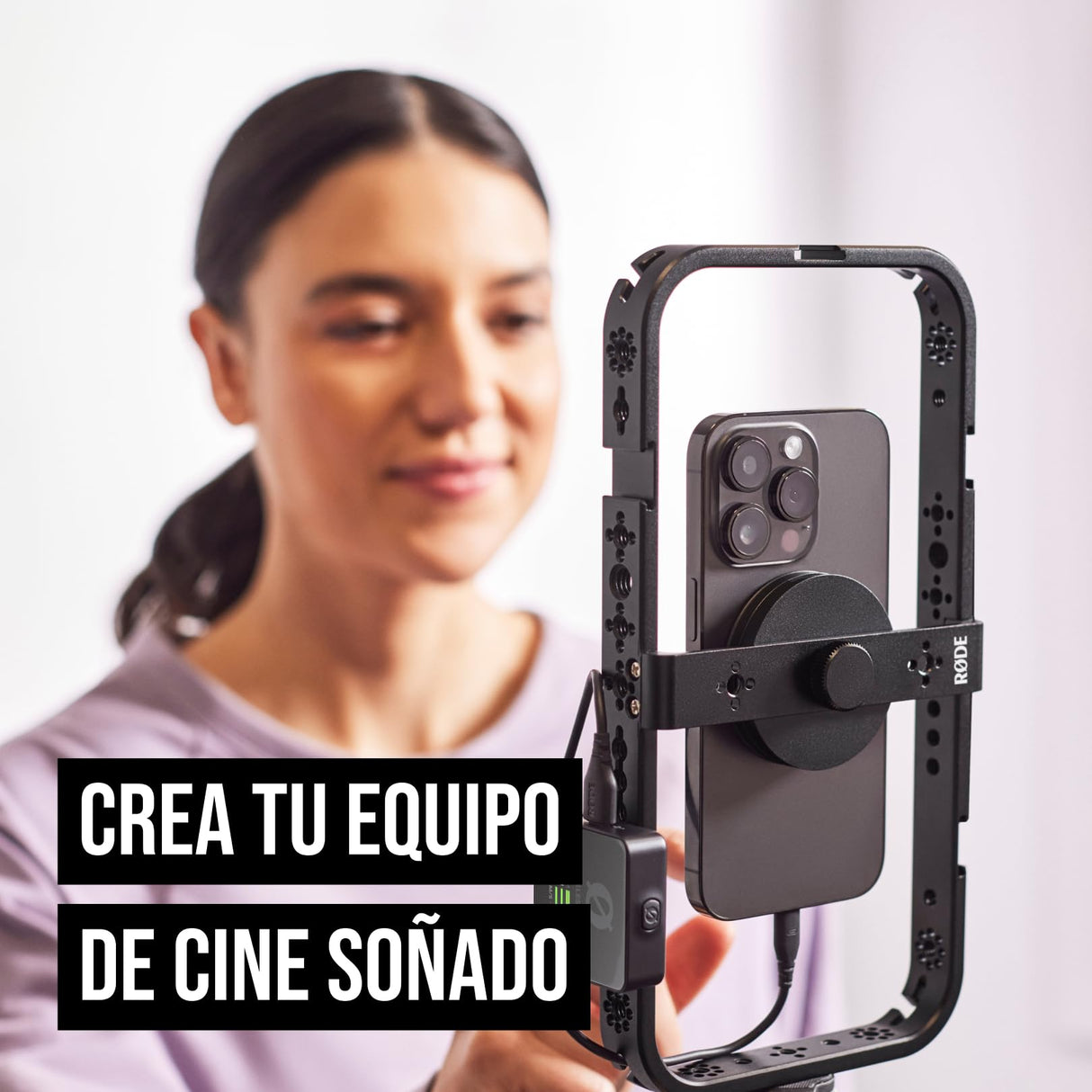 Røde Phone Cage Caja Magnética para Grabar con el Teléfono Røde, con Roscas de 1/4 y 3/8 Pulgadas y Ranuras para Montaje de Zapata Fría, compatible con MagSafe