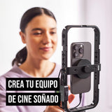 Røde Phone Cage Caja Magnética para Grabar con el Teléfono Røde, con Roscas de 1/4 y 3/8 Pulgadas y Ranuras para Montaje de Zapata Fría, compatible con MagSafe