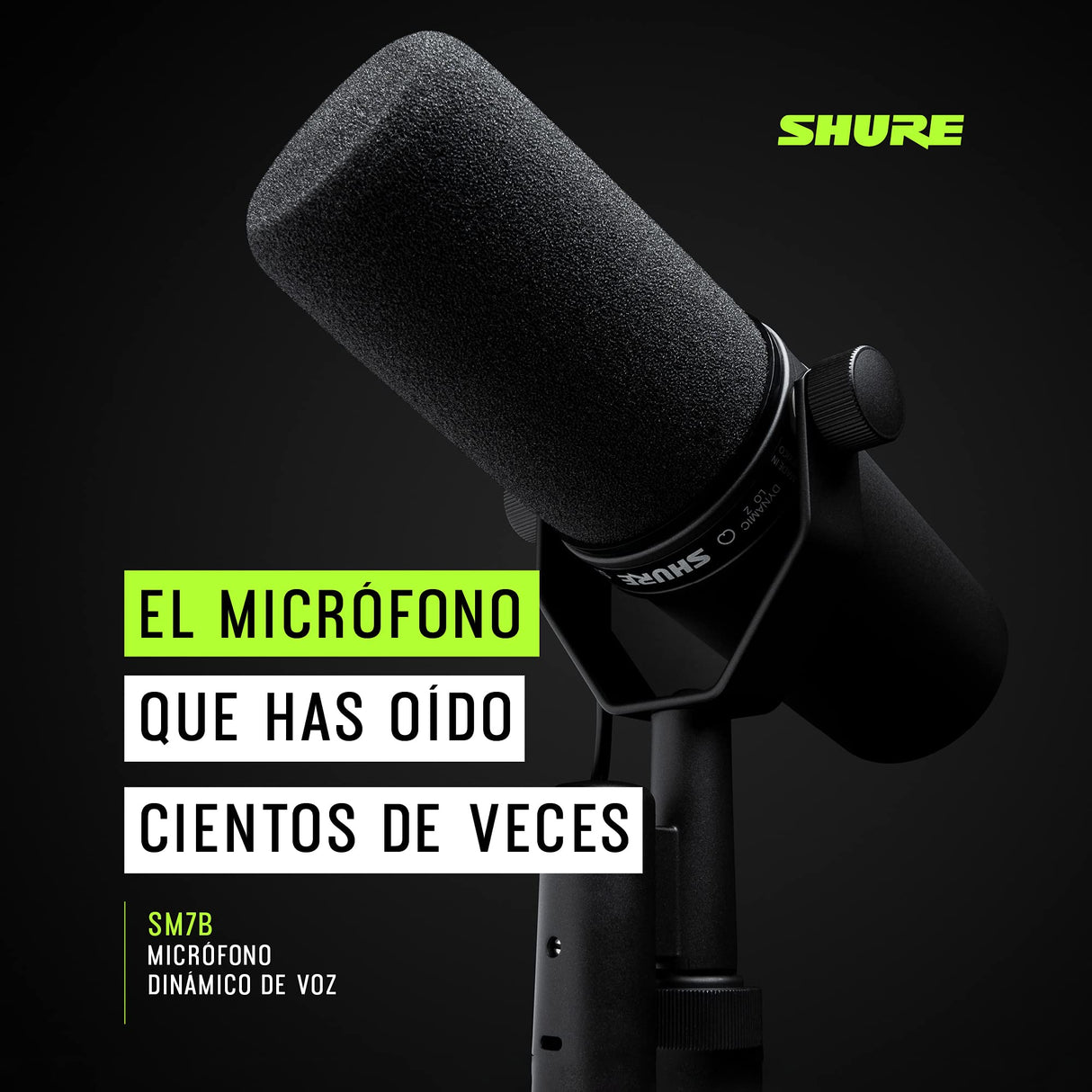 Shure SM7B - Micrófono dinámico cardioide, Proporciona un Sonido cálido para radiodifusión, podcasts y grabación