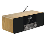 TechniSat DIGITRADIO 3 - Sistema Compacto de Radio Estéreo Dab (Dab+, FM, Reproductor de CD, Bluetooth, USB, Conexión para Auriculares, Entrada AUX, Radio Reloj Despertador, Pantalla OLED) Roble