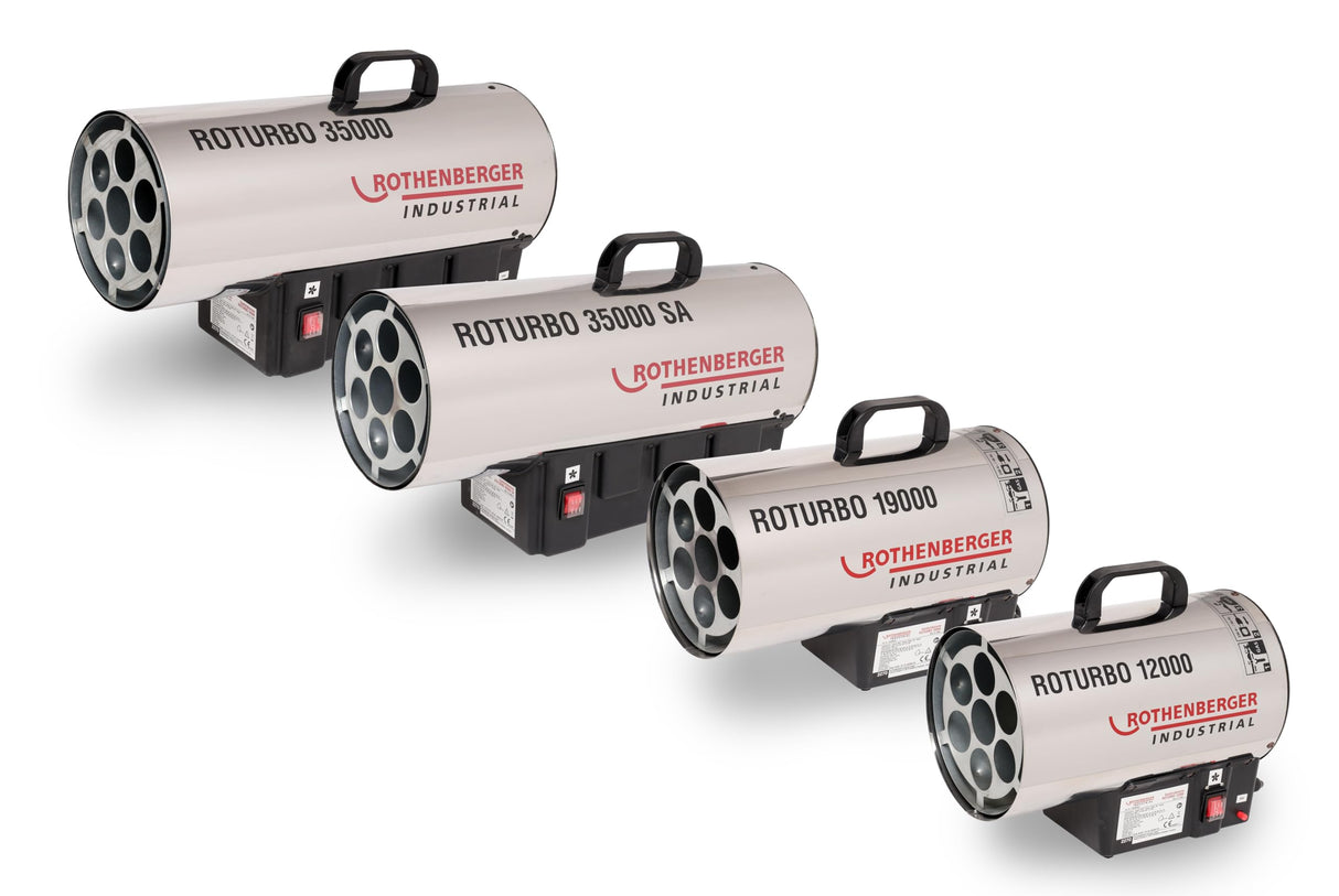 Rothenberger Industrial 1500000051 RoTurbo - Soplador con encendido piezoeléctrico, manguera y regulador, 18,2 kW, peso 5 kg