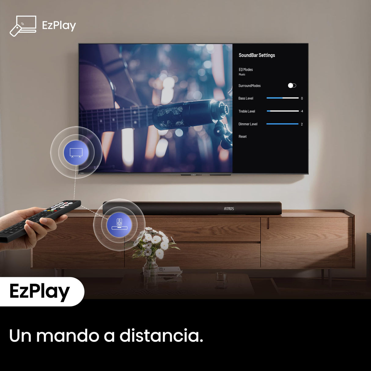 Hisense AX5100Q - Barra de Sonido 5.1, 580W, 8 Altavoces, Subwoofer y Altavoces Traseros Semi-Inalámbricos, Dolby Atmos, Hi-Concerto, HDMI eARC, Bluetooth 5.3, Ez Play