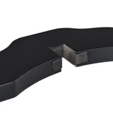 Relaxdays Barrera Seguridad Niños, Valla Protectora Plegable, 92 x 206,5 cm, Cerca Perros y Mascotas, con Patas, Negro, Tablero de Fibras