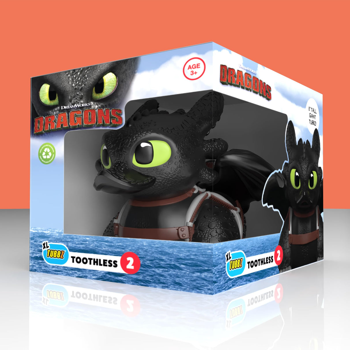 TUBBZ XL: How To Train Your Dragon - Figura Coleccionable de Pato de Goma Gigante sin Dientes