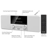 TechniSat DIGITRADIO 3 - Sistema Compacto de Radio Estéreo Dab (Dab+, FM, Reproductor de CD, Bluetooth, USB, Conexión para Auriculares, Entrada AUX, Radio Reloj Despertador, Pantalla OLED) Blanco