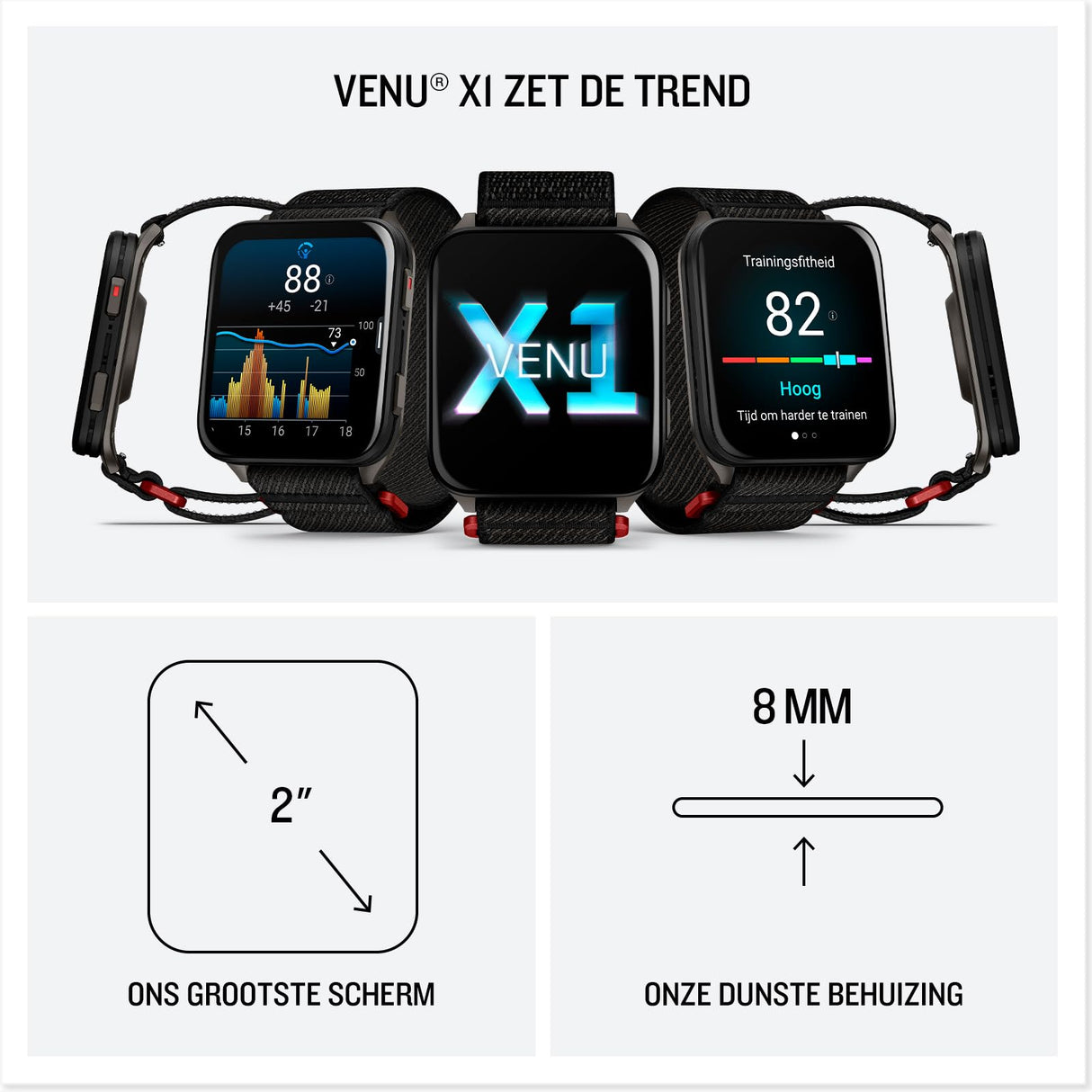 Garmin Venu X1, Smartwatch Premium con GPS, Pantalla AMOLED de 2'', Funciones de Salud y Bienestar 24/7, Altavoz y Micrófono Integrados, Mapas, Linterna LED, hasta 8 días de autonomía, Verde