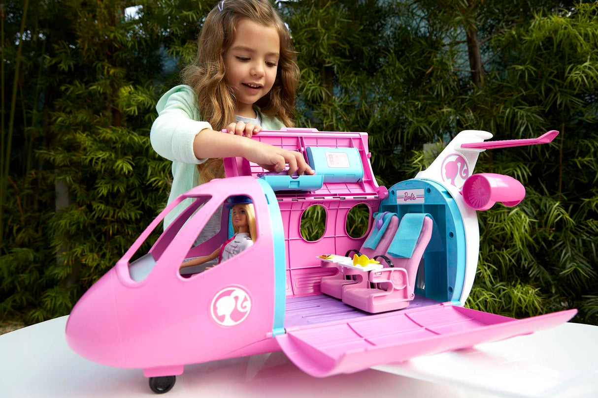 Barbie Avión de Tus sueños, avión de Juguete con muñeca y Accesorios para muñecas (Mattel GBJ33)