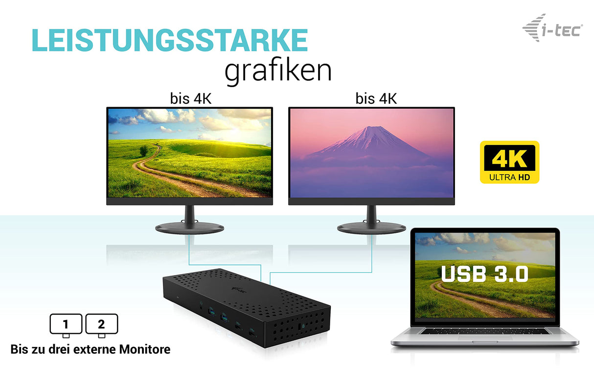 Hub USB i-Tec CATRIPLE4KDOCKPD2