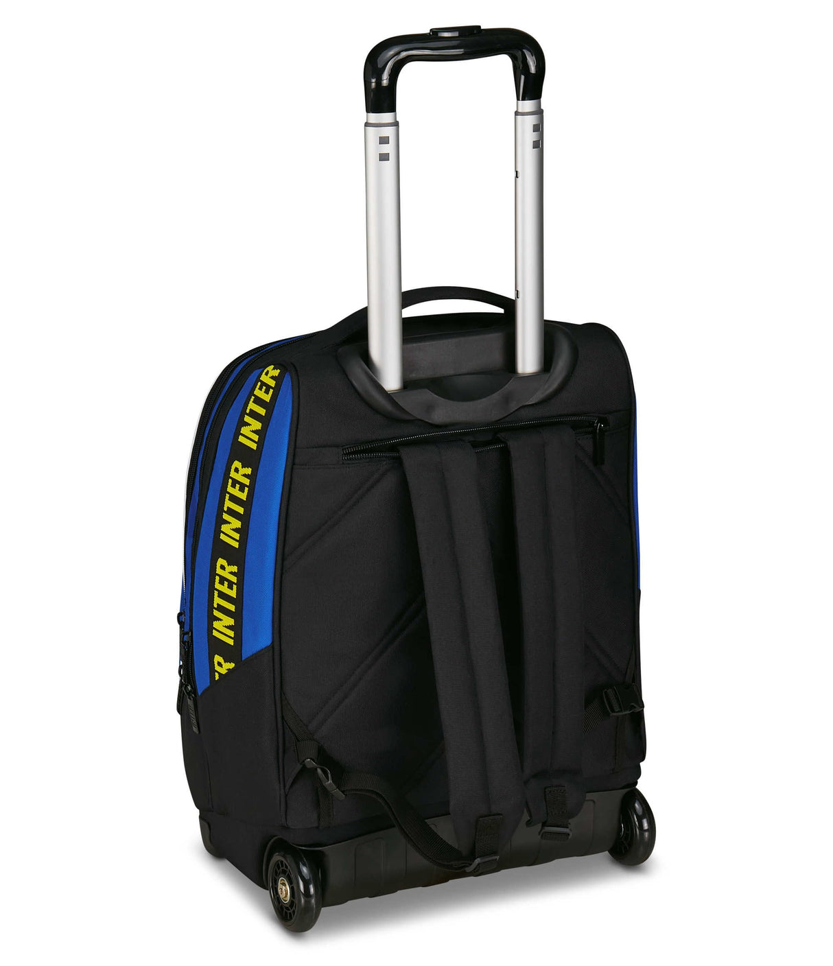 Seven Inter Big Trolley Fútbol Escuela Fija, Azul, 2 en 1, Doble Uso, Trolley y Mochila, Escuela Primaria, Niño, turquesa, Talla única, Casual