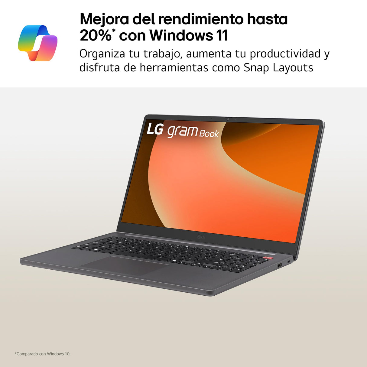 LG gram Book 15U50T-G.AA56B 15 Pulgadas, Intel Core i5, 16 GB RAM, 512GB SSD, Panel IPS Antirreflejo, Intel Iris Xe Graphics, 1.650 Kg, 10 Horas, Plateado Teclado QWERTY Español