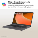 LG gram Book 15U50T-G.AA56B 15 Pulgadas, Intel Core i5, 16 GB RAM, 512GB SSD, Panel IPS Antirreflejo, Intel Iris Xe Graphics, 1.650 Kg, 10 Horas, Plateado Teclado QWERTY Español