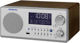 Sangean WR-22 - Radio (Clock, Analógico, AM, FM, 7 W, 76.2 mm (3 "), LCD), color nuez (importado)